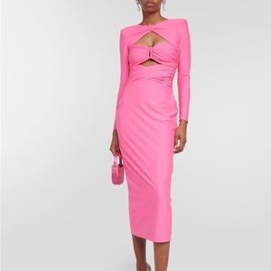 Self Portrait Jersey midi dress in pink